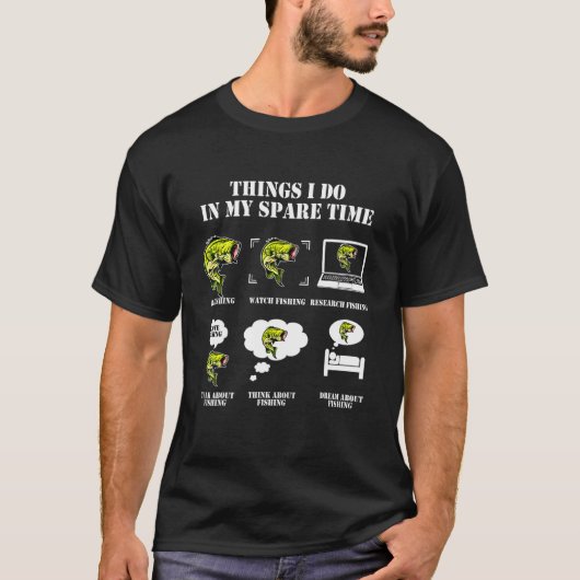 余暇の魚釣り Tシャツ (正面)