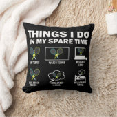 余暇テニスの時にやること クッション (ブランケット)