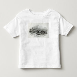 「余暇時間」からのプラハ橋、1891年 トドラーTシャツ