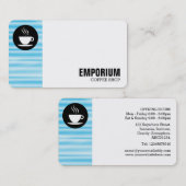 余白の円 – 青い波紋 名刺 (正面/裏面)