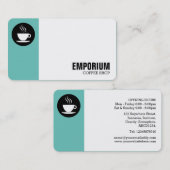 余白円 – アクアブルー6bc3bb 名刺 (正面/裏面)