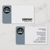 余白円 – クラウンカッコいい- Gray 7e8f9c 名刺 (正面/裏面)