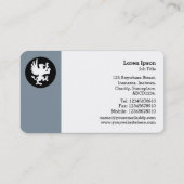 余白円 – グリフィンカッコいい – 灰色7e8f9c 名刺 (裏面)
