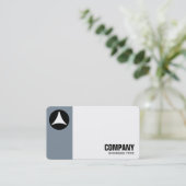 余白円 – ジオメトカッコいいリ – グレー7e8f9c 名刺 (スタンド正面)