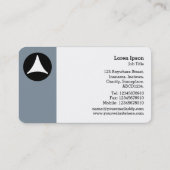 余白円 – ジオメトカッコいいリ – グレー7e8f9c 名刺 (裏面)