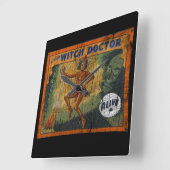 余興の旗のまじない師 スクエア壁時計 (傾斜)