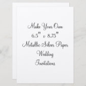 作って下さいあなた自身の結婚式招待状に6.5"をx 8.75" 招待状 (正面/裏面)