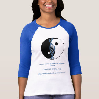 "作って下さいBPDを汚名なしに!" ロゴの野球ジャージー Tシャツ