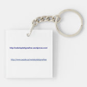 "作って下さいBPDを汚名なしに!" 景色Keychainを平方して下さい キーホルダー (裏面)