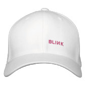 作られるきらめきファン(黒いピンク) 刺繍入りキャップ (正面)