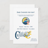 作られる間巡航のベビーシャワーで 招待状 (正面/裏面)