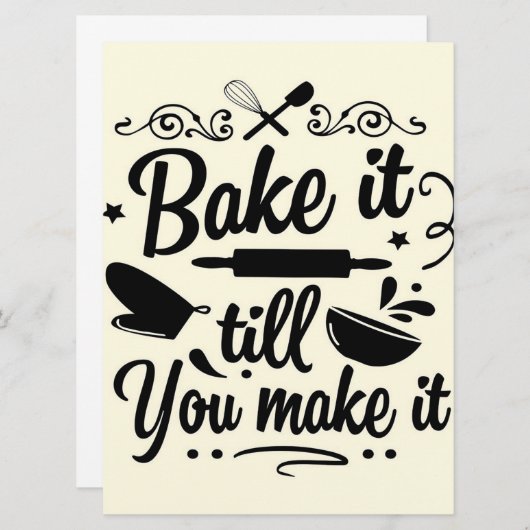 作るまで焼く |ベイカーおもしろい料理 メニュー (正面/裏面)