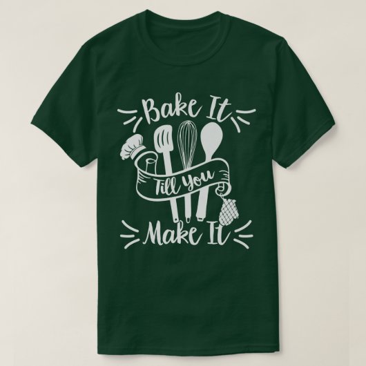 作るまで焼く – ベーカリーパティシエBaki Tシャツ (デザイン正面)