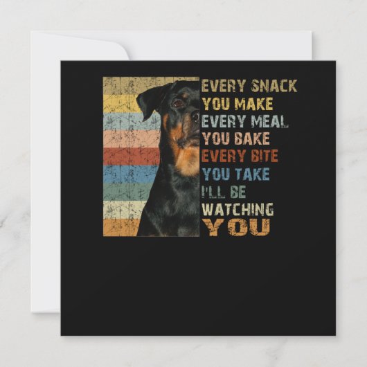 作る全てのスナック、焼く全ての食事 招待状 (正面)