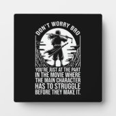 作る前に苦労 – アニメやる気を起こさせる フォトプラーク (正面)