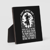 作る前に苦労 – アニメやる気を起こさせる フォトプラーク (正面)