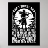 作る前に苦労 – アニメやる気を起こさせる ポスター (正面)