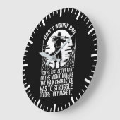 作る前に苦労 – アニメやる気を起こさせる ラージ壁時計 (傾斜)