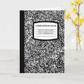 作カスタム文書学校先生誕生日 カード (黄色い花)