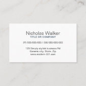 作モダンシンプル成者の編集者石板グレー 名刺 (裏面)