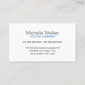 作モダンシンプル業者の編集者青灰色 名刺 (裏面)