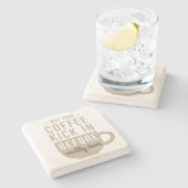 作動するおもしろいなコーヒー引用文の現実 ストーンコースター (横)