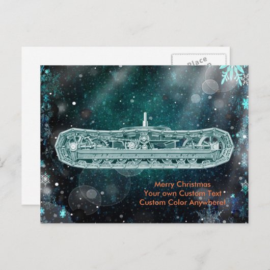 作動エンジニアのクレーンの操縦士はクリスマスを追跡します シーズンポストカード (正面/裏面)