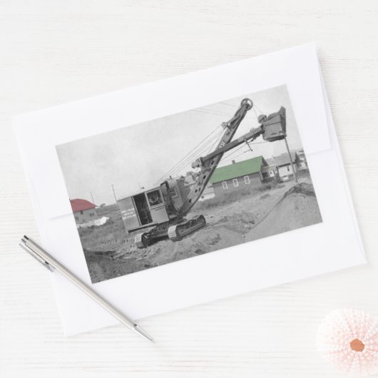 作動エンジニアの20年代のシャベルオペレータ 長方形シール (封筒)