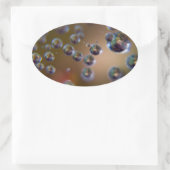 作動中の水 楕円形シール (バッグ)