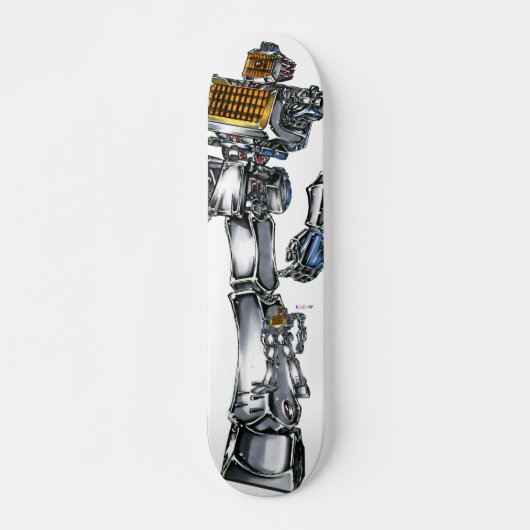 作品番号00001 "灼熱!!電気ストーブロボ"パターン2 スケートボード (正面)