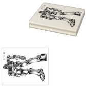 作品番号00001 「灼熱!!電気ストーブロボ」 ラバースタンプ (押印)