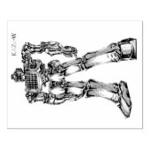 作品番号00001 「灼熱!!電気ストーブロボ」 ラバースタンプ (インプリント)