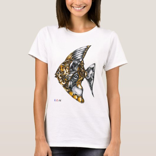 作品番号00002 「機械の魚」 Tシャツ (正面)
