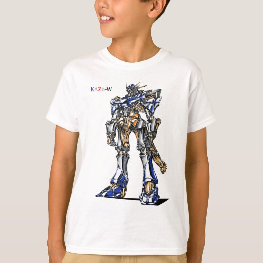 作品番号00009　「有機的細部のロボット」 Tシャツ (正面)
