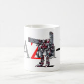 作品番号00010 「高出力荷粒子砲3連装2基装備の砲兵機」 コーヒーマグカップ (中央)