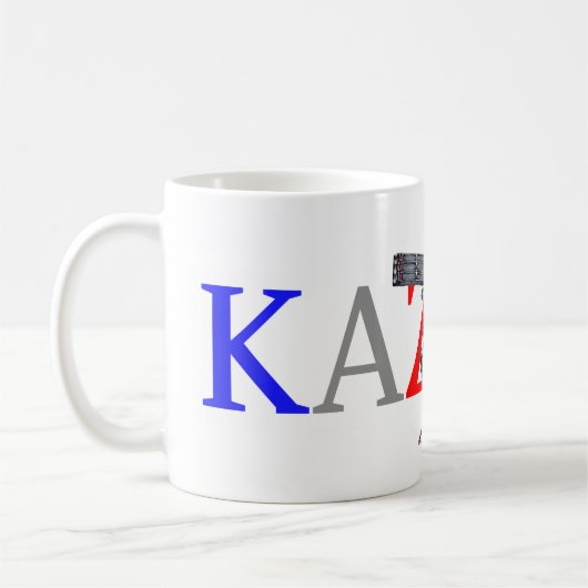 作品番号00010 「高出力荷粒子砲3連装2基装備の砲兵機」 コーヒーマグカップ (左)