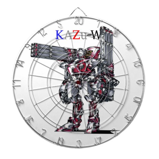 作品番号00010　「高出力荷粒子砲3連装2基装備の砲兵機」 ダーツボード (正面)