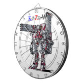 作品番号00010　「高出力荷粒子砲3連装2基装備の砲兵機」 ダーツボード (正面右)