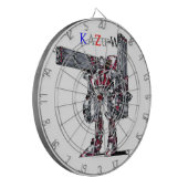 作品番号00010　「高出力荷粒子砲3連装2基装備の砲兵機」 ダーツボード (正面左)