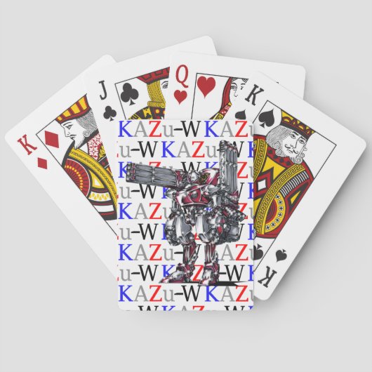 作品番号00010　「高出力荷粒子砲3連装2基装備の砲兵機」 トランプ (裏面)