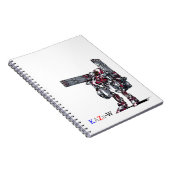 作品番号00010 "高出力荷粒子砲3連装2基装備の砲兵機" ノートブック (右側)