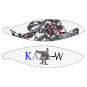 作品番号00010　「高出力荷粒子砲3連装2基装備の砲兵機」 バスケットボール (パネル)