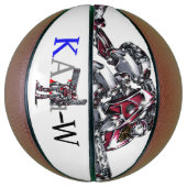 作品番号00010　「高出力荷粒子砲3連装2基装備の砲兵機」 バスケットボール (縦)