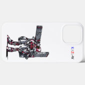 作品番号00010 「高出力荷粒子砲3連装2基装備の砲兵機」 Case-Mate iPhoneケース (裏面 (横))