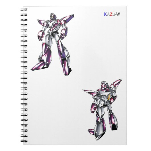 作品番号00012 "ヒーローロボ基本体" ノートブック (正面)