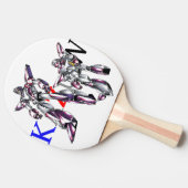 作品番号00012　「ヒーローロボ基本体」 卓球ラケット (横)