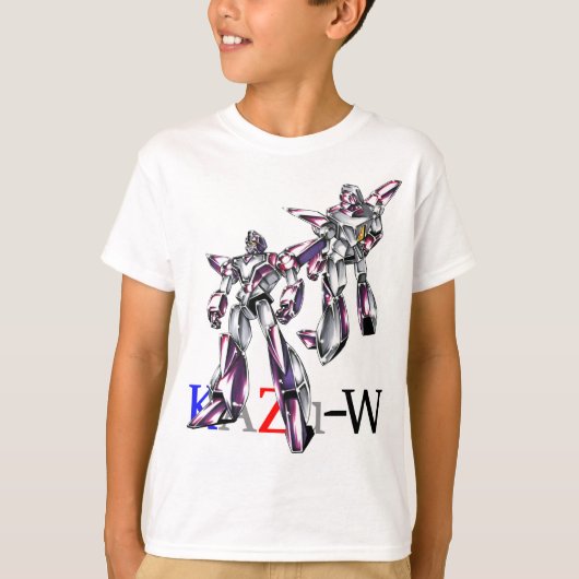 作品番号00012 「ヒーローロボ基本体」 Tシャツ (正面)