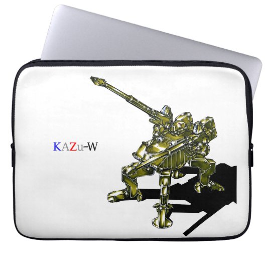 作品番号00013 "四脚歩行砲機兵" ラップトップスリーブ (正面)