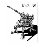作品番号00013 「四脚歩行砲機兵」 ラバースタンプ (インプリント)