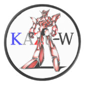 作品番号00016　「エース　ロボ　(Ace　Robot)」 アイスホッケーパック (正面)